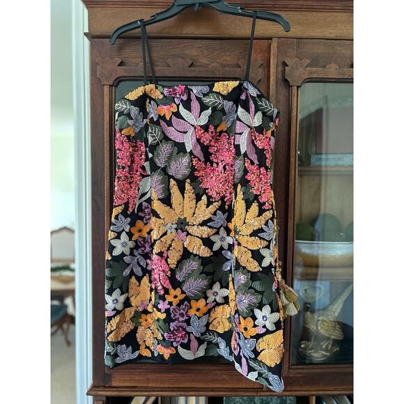 Endless Rose Women's Floral Sequin Sleeveless Mini Dress Size L - Picture 3 of 13
